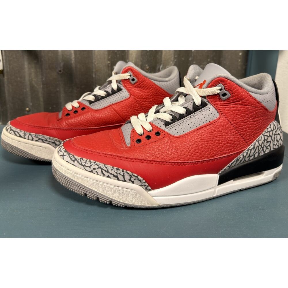 Nike Air Jordan 3 Retro SE Unite Shoes Sneakers Red Cement Men's 9.5